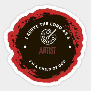 Christian worker design - Artist Sticker